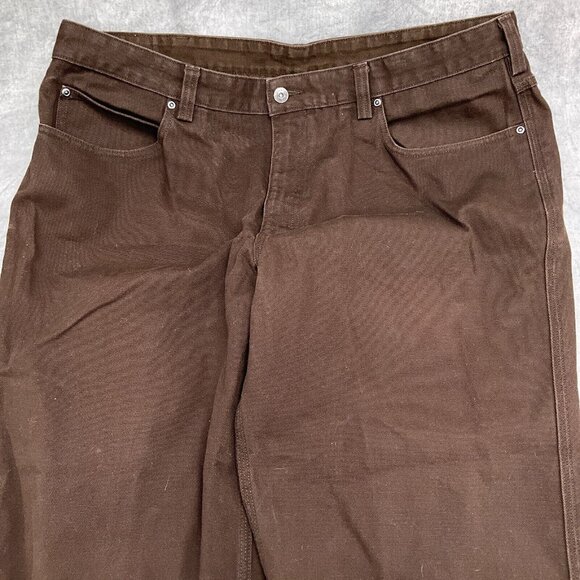 Duluth Pants Men 42W x 30L Brown Gusset Canvas Cotton Utility Work Heavy Duty - Picture 2 of 12